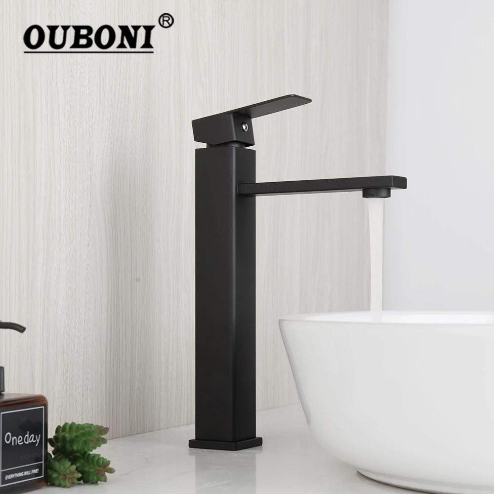 Monite Bathroom Basin Faucet Matte Black/Chrome Deck Mount Simple style Single Handle Single Hole Hot Cold Water Sink Mixer Tap
Monite Bathroom Basin Faucet Matte Black/Chrome Deck Mount Simple style Single Handle Single Hole Hot Cold Water Sink Mixer Tap