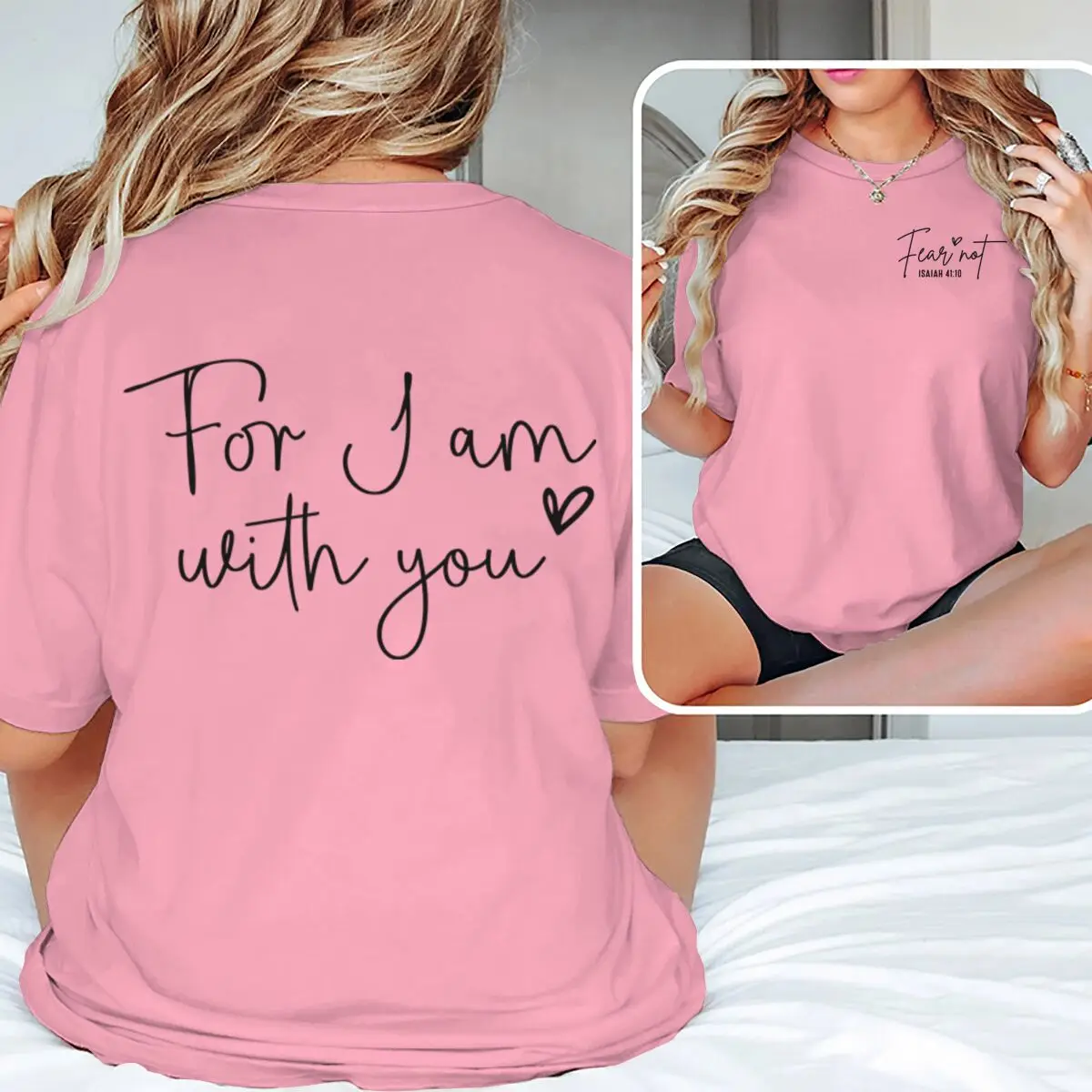 Vintage Bible Verses Women Men T-shirts "Fear Not for I Am with You" Christian Faith Streetwear Casual Short Sleeve Jesus Tees
Vintage Bible Verses Women Men T-shirts "Fear Not for I Am with You" Christian Faith Streetwear Casual Short Sleeve Jesus Tees