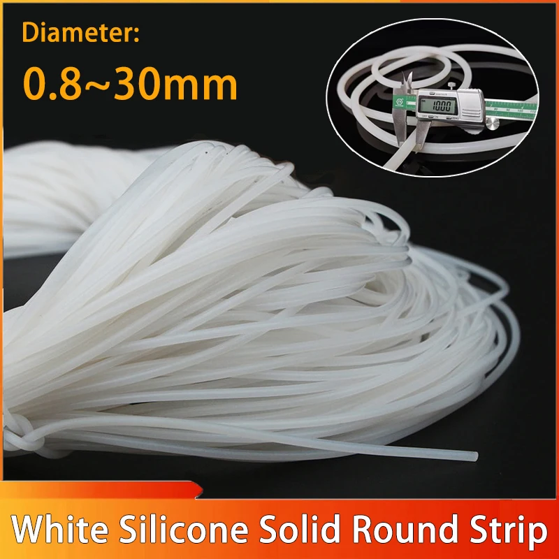 1/5/10meters White Silicone Solid Round Strip O Type Silicone Solid Seal Strip D: 0.8/0.9/1/1.1/1.2/1.3/1.4/1.5/1.6/1.7/1.8~30mm
1/5/10meters White Silicone Solid Round Strip O Type Silicone Solid Seal Strip D: 0.8/0.9/1/1.1/1.2/1.3/1.4/1.5/1.6/1.7/1.8~30mm