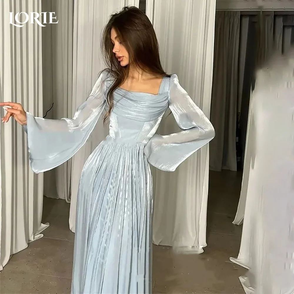 LORIE Modest Crepe Saudi Evening Dresses Elegant Flared Long Sleeves A-Line Pleats Arabia Prom Gown Party Dresses Customized
LORIE Modest Crepe Saudi Evening Dresses Elegant Flared Long Sleeves A-Line Pleats Arabia Prom Gown Party Dresses Customized