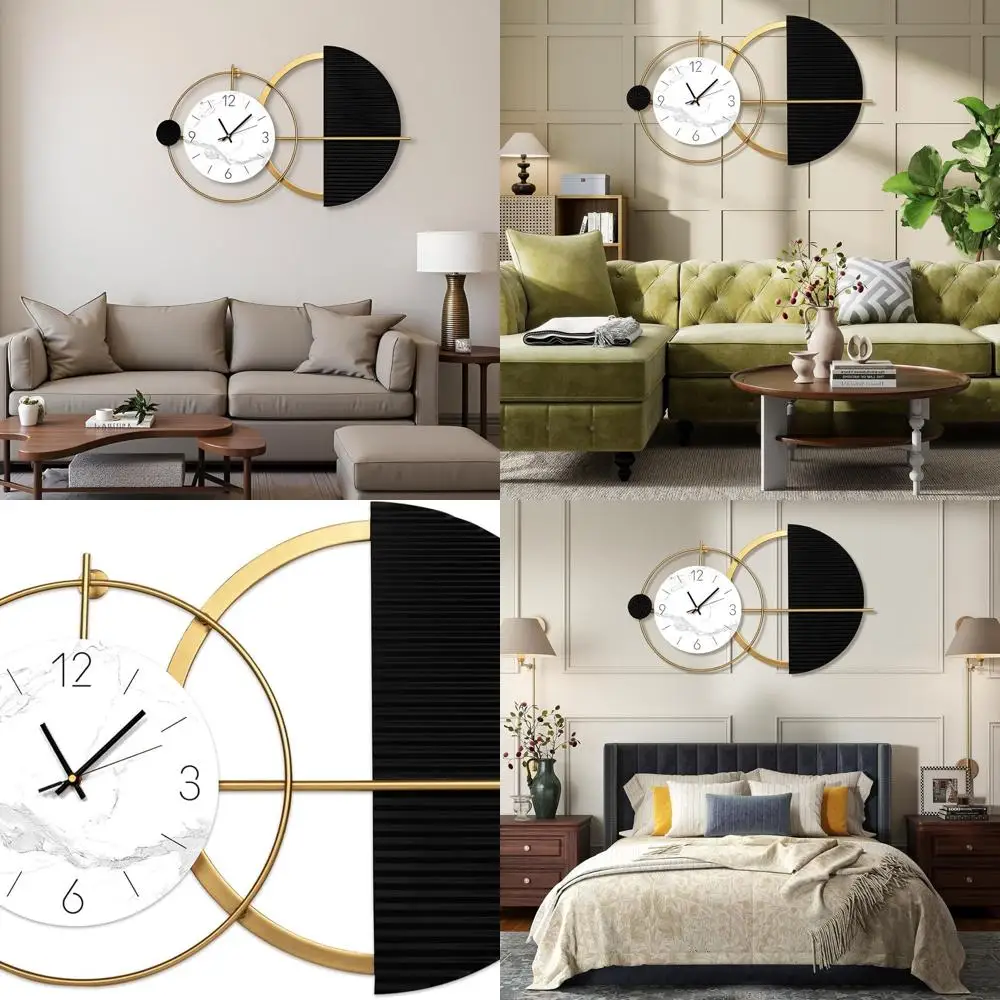 Battery-Powered Silent 29 x 18 Modern Wall Clock, Stylish Analog Timepiece for Home and Office
Battery-Powered Silent 29 x 18 Modern Wall Clock, Stylish Analog Timepiece for Home and Office