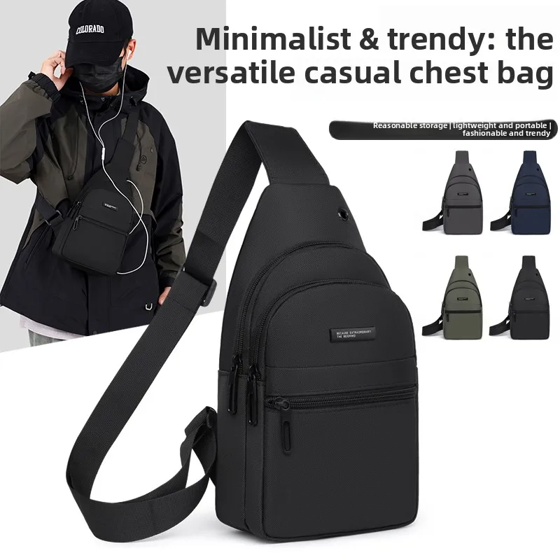 Men Oxford Sling Chest Bag Adjustable Wide Strap Multi Zip Pocket Earphone Hole Crossbody Bag For Travel Cycling Sports
Men Oxford Sling Chest Bag Adjustable Wide Strap Multi Zip Pocket Earphone Hole Crossbody Bag For Travel Cycling Sports