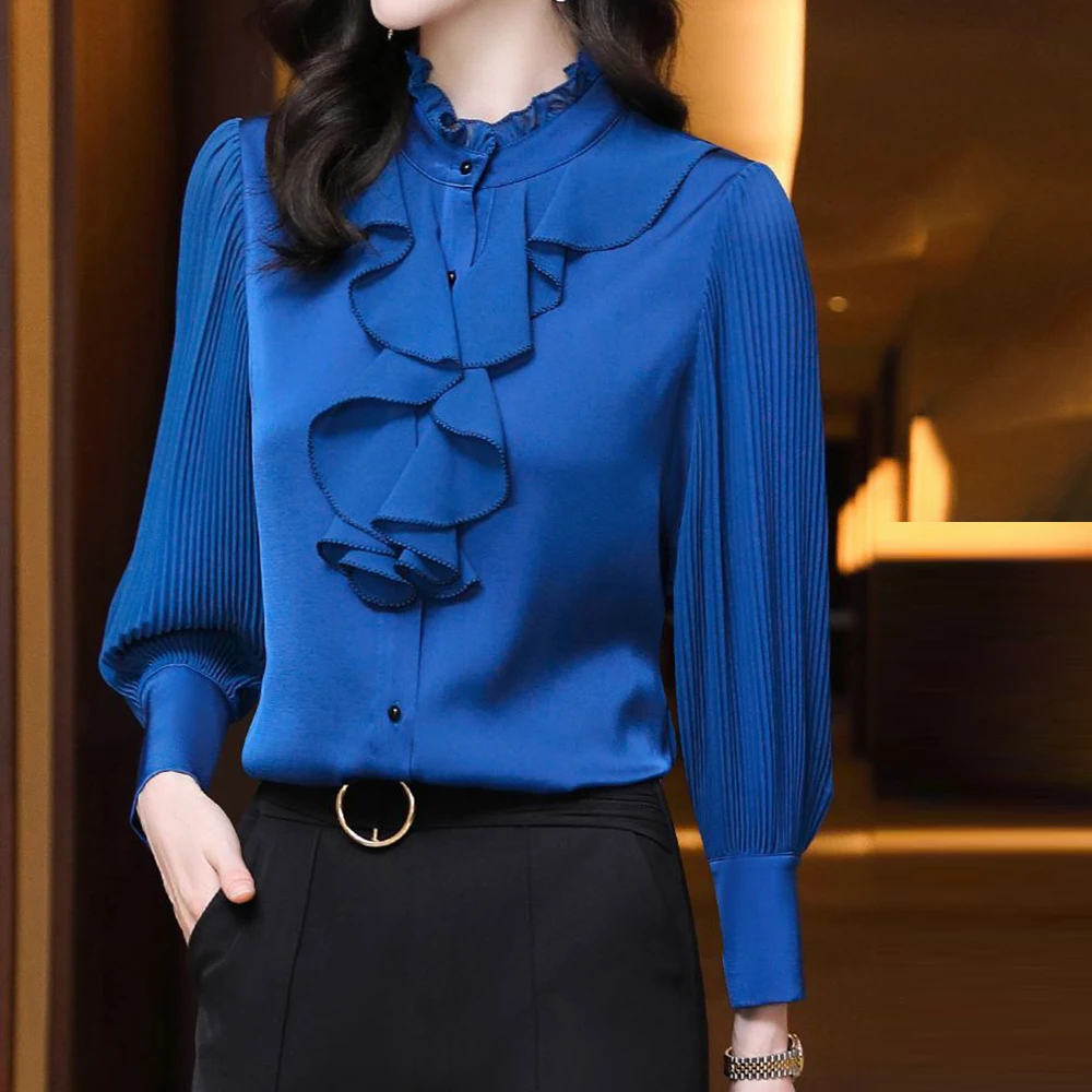 chiffon shirt female fat sister lotus leaf collar long-sleeved top bottoming shirt loose women's clothing and look thin
chiffon shirt female fat sister lotus leaf collar long-sleeved top bottoming shirt loose women's clothing and look thin