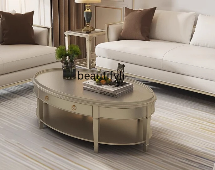 Coffee Table round Living Room Modern Minimalist Storage American Light Luxury Solid Wood Tea Table
Coffee Table round Living Room Modern Minimalist Storage American Light Luxury Solid Wood Tea Table