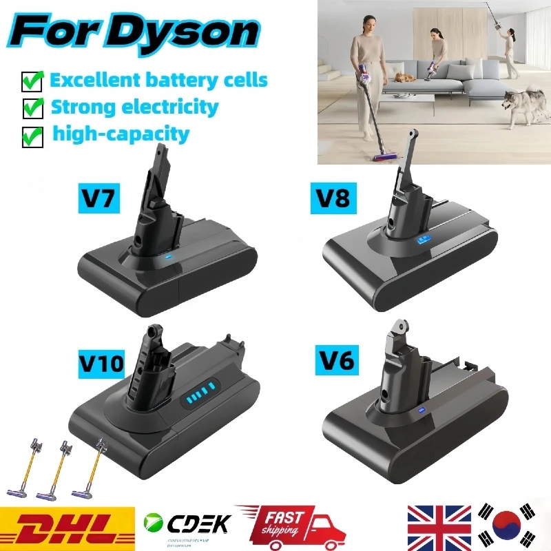for Dyson Vacuum Cleaner Battery V6 V7 V8 V10 V11 Type A/B Series SV07 SV09 SV10 SV12 DC62 Handheld Vacuum Cleaner Spare Battery
for Dyson Vacuum Cleaner Battery V6 V7 V8 V10 V11 Type A/B Series SV07 SV09 SV10 SV12 DC62 Handheld Vacuum Cleaner Spare Battery