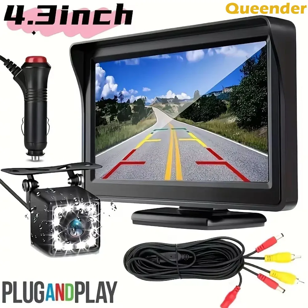QueenDer Car Backup Camera Monitor Kit - Rear View Reverse Camera for Car/SUV/Pickup
QueenDer Car Backup Camera Monitor Kit - Rear View Reverse Camera for Car/SUV/Pickup