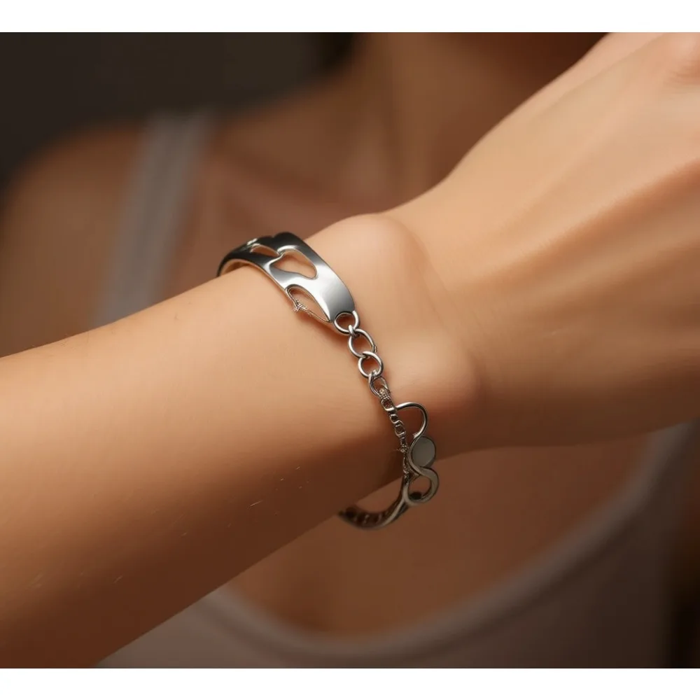 Винтажный тонкий серебряный браслет-манжета с эффектом ковки, открытый, эффектный, для женщин
Винтажный тонкий серебряный браслет-манжета с эффектом ковки, открытый, эффектный, для женщин