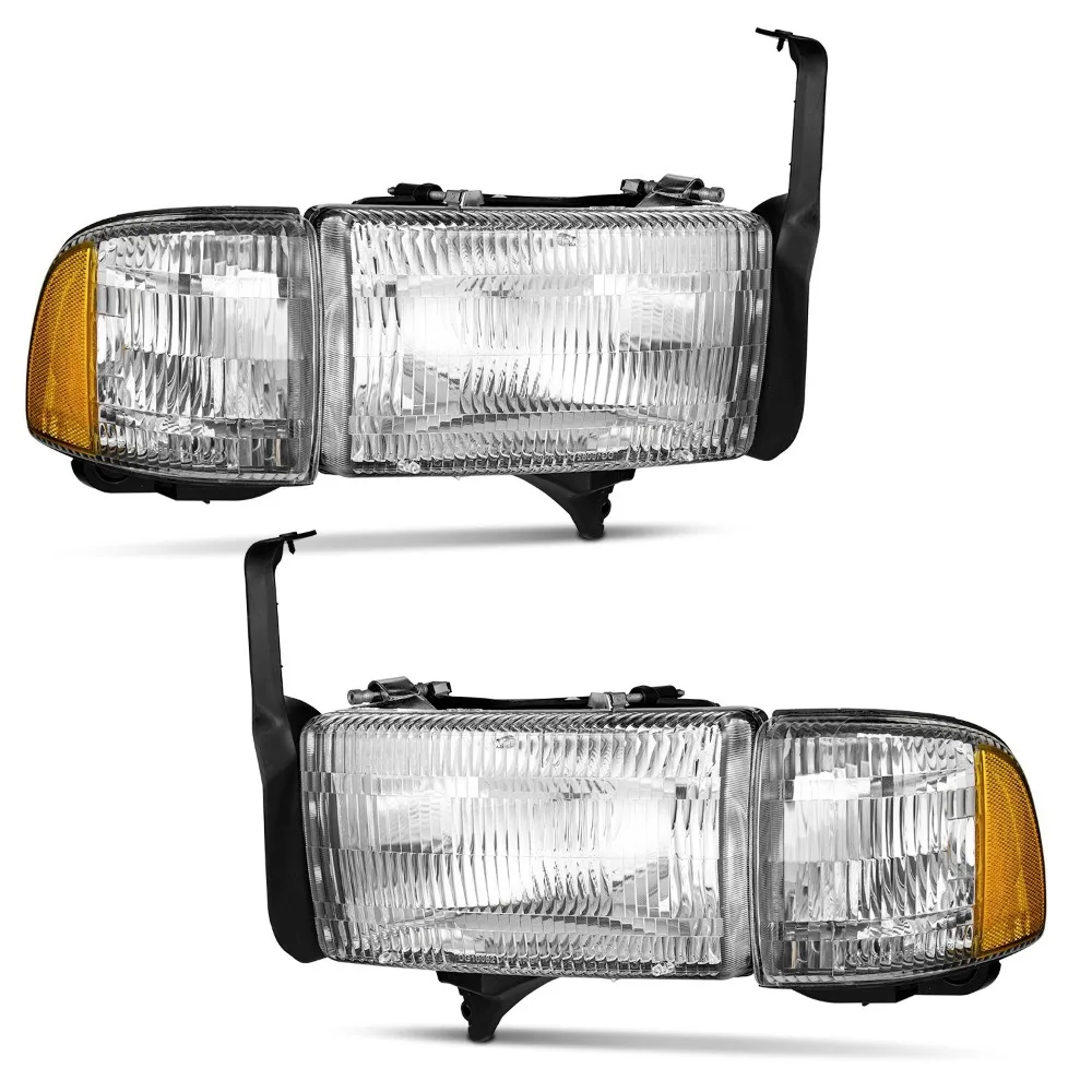 Pair Headlights For 1994-2002 Dodge Ram 1500 2500 3500 Chrome+Corner Lamps,Used
Pair Headlights For 1994-2002 Dodge Ram 1500 2500 3500 Chrome+Corner Lamps,Used