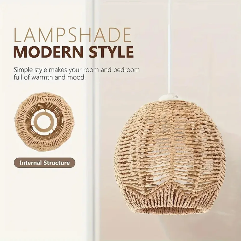 JOYINLED Boho Rattan Pendant Lamp 15CM E27 Base Living Room Bedroom Wicker Chandelier Woven Ceiling Hangign Lamp Indoor Lighting
JOYINLED Boho Rattan Pendant Lamp 15CM E27 Base Living Room Bedroom Wicker Chandelier Woven Ceiling Hangign Lamp Indoor Lighting