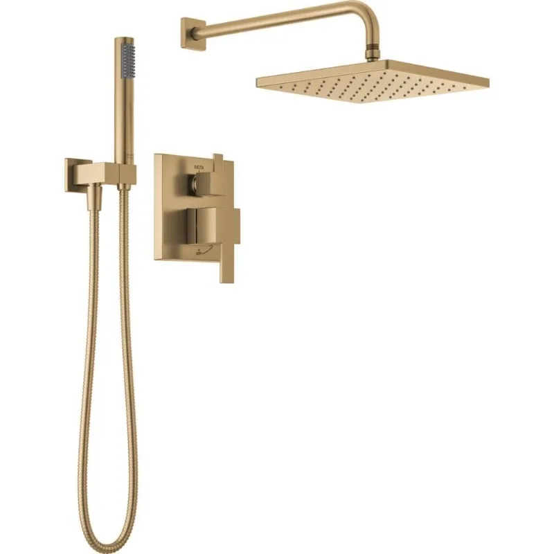Delta Faucet Modern Raincan 2-Setting Square Shower System Including Rain Shower Head and Handheld Spray Gold,Shower System Gold
Delta Faucet Modern Raincan 2-Setting Square Shower System Including Rain Shower Head and Handheld Spray Gold,Shower System Gold
