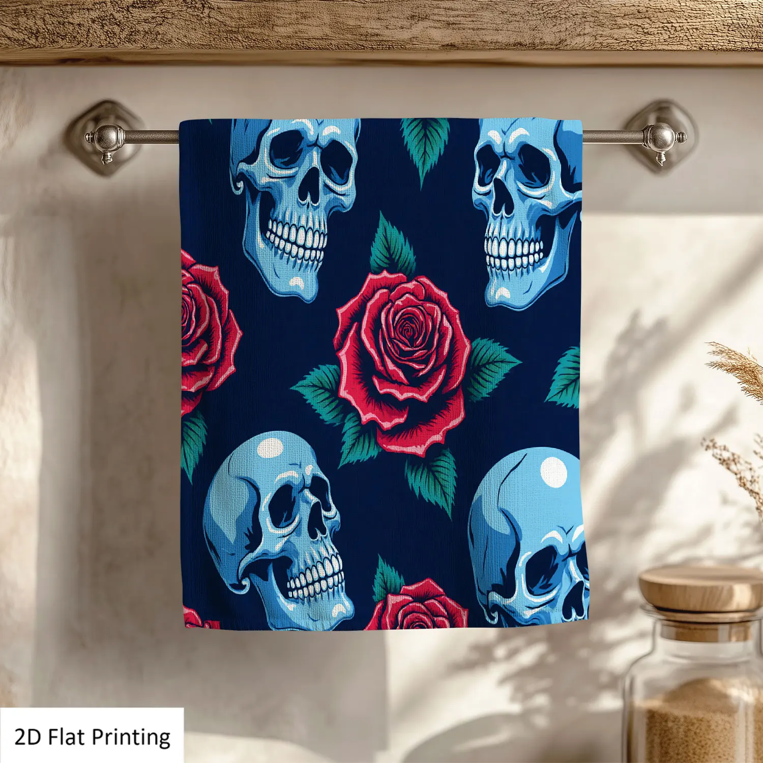1Pc Skulls And Roses Pattern In Dark Toned Style Bathroom Hand Towel Bath Towel, Multiple Size Microfiber Polyester Towel, Unique Home Decorative Kitchen Towels, Festival Bathroom Accessories Decor, Quick Dry and Absorbent
1Pc Skulls And Roses Pattern In Dark Toned Style Bathroom Hand Towel Bath Towel, Multiple Size Microfiber Polyester Towel, Unique Home Decorative Kitchen Towels, Festival Bathroom Accessories Decor, Quick Dry and Absorbent
