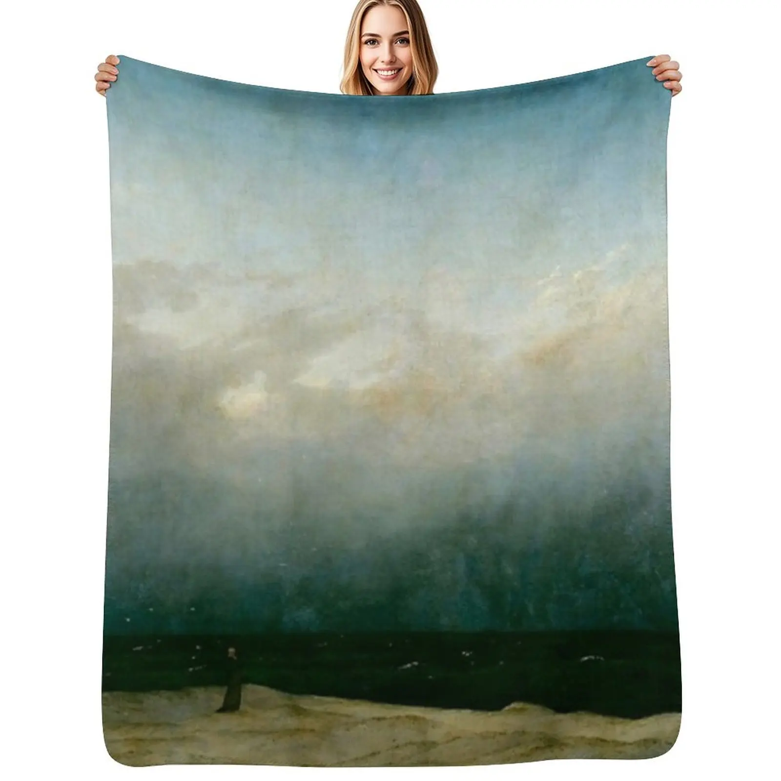 Caspar David Friedrich - The Monk by the Sea, (1808-1810) , artwork by Caspar David Friedrich Throw Blanket
Caspar David Friedrich - The Monk by the Sea, (1808-1810) , artwork by Caspar David Friedrich Throw Blanket