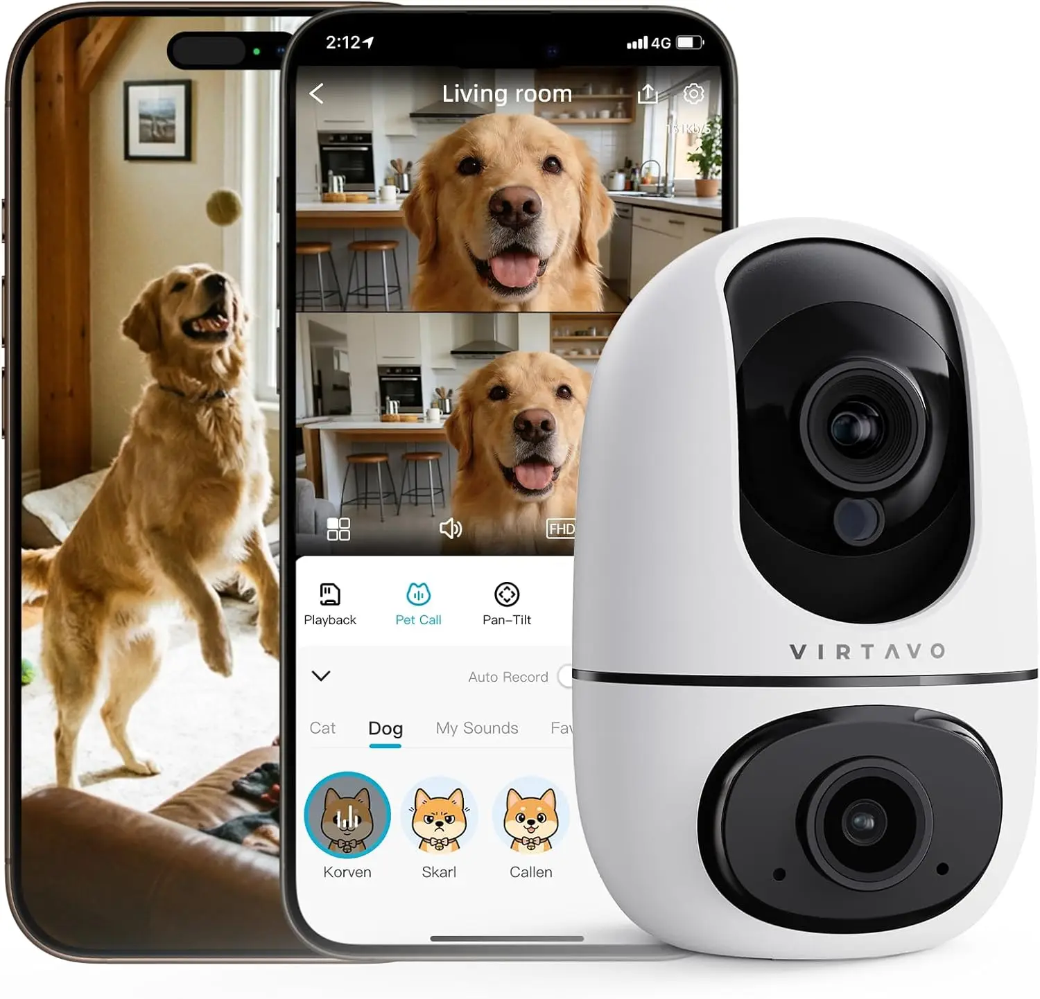 AI Pet Camera with Phone App for Dogs & Cats, 360° Auto Tracking, No Subscription, Wi-Fi 6 Compatible
AI Pet Camera with Phone App for Dogs & Cats, 360° Auto Tracking, No Subscription, Wi-Fi 6 Compatible