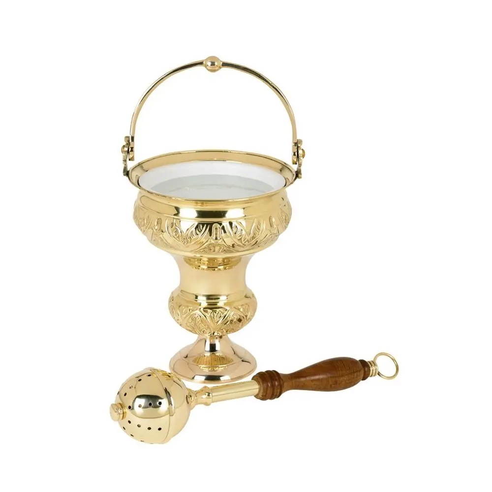 Brass Holy Water Pot with Sprinkler Set
Brass Holy Water Pot with Sprinkler Set
