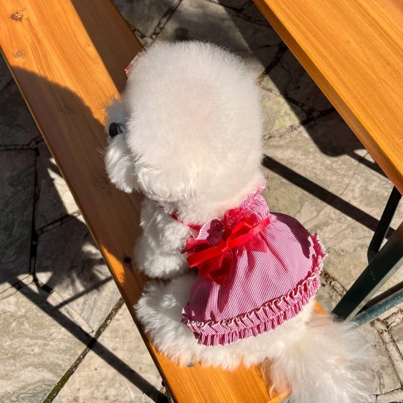 Pet Christmas Dress New Year Autumn/Winter Dog Cowboy Striped Dress Pet Small Sized Dog Strap Skirt Puppy Clothes for Small Dogs
Pet Christmas Dress New Year Autumn/Winter Dog Cowboy Striped Dress Pet Small Sized Dog Strap Skirt Puppy Clothes for Small Dogs