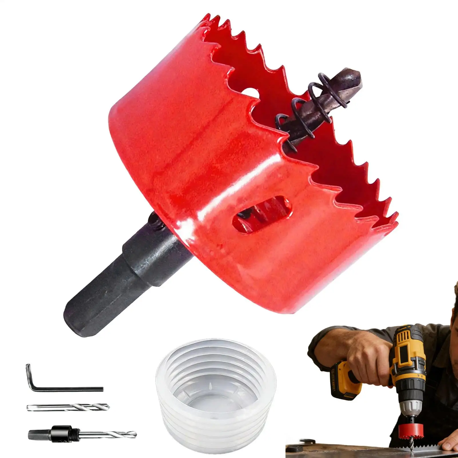 Hole Saw With Dust Bowl Hole Drilling Cutter Accessories Drill Dust Catcher For Home Improvement Woodworking Metalworking Gypsum
Hole Saw With Dust Bowl Hole Drilling Cutter Accessories Drill Dust Catcher For Home Improvement Woodworking Metalworking Gypsum