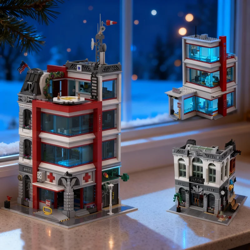3437pcs MOC Brick Hospital Modular Streetscape Model Building Blocks Architecture Toys Christmas Gifts Education Kids DIY Idea
3437pcs MOC Brick Hospital Modular Streetscape Model Building Blocks Architecture Toys Christmas Gifts Education Kids DIY Idea