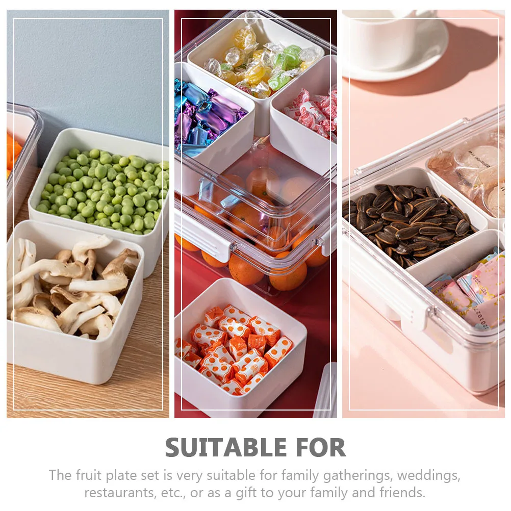 Four-Compartment Snack Tray For Fruit Nut Candy Storage Food Serving Dish Dried Fruit Plate Compartment Food Tray 
Four-Compartment Snack Tray For Fruit Nut Candy Storage Food Serving Dish Dried Fruit Plate Compartment Food Tray