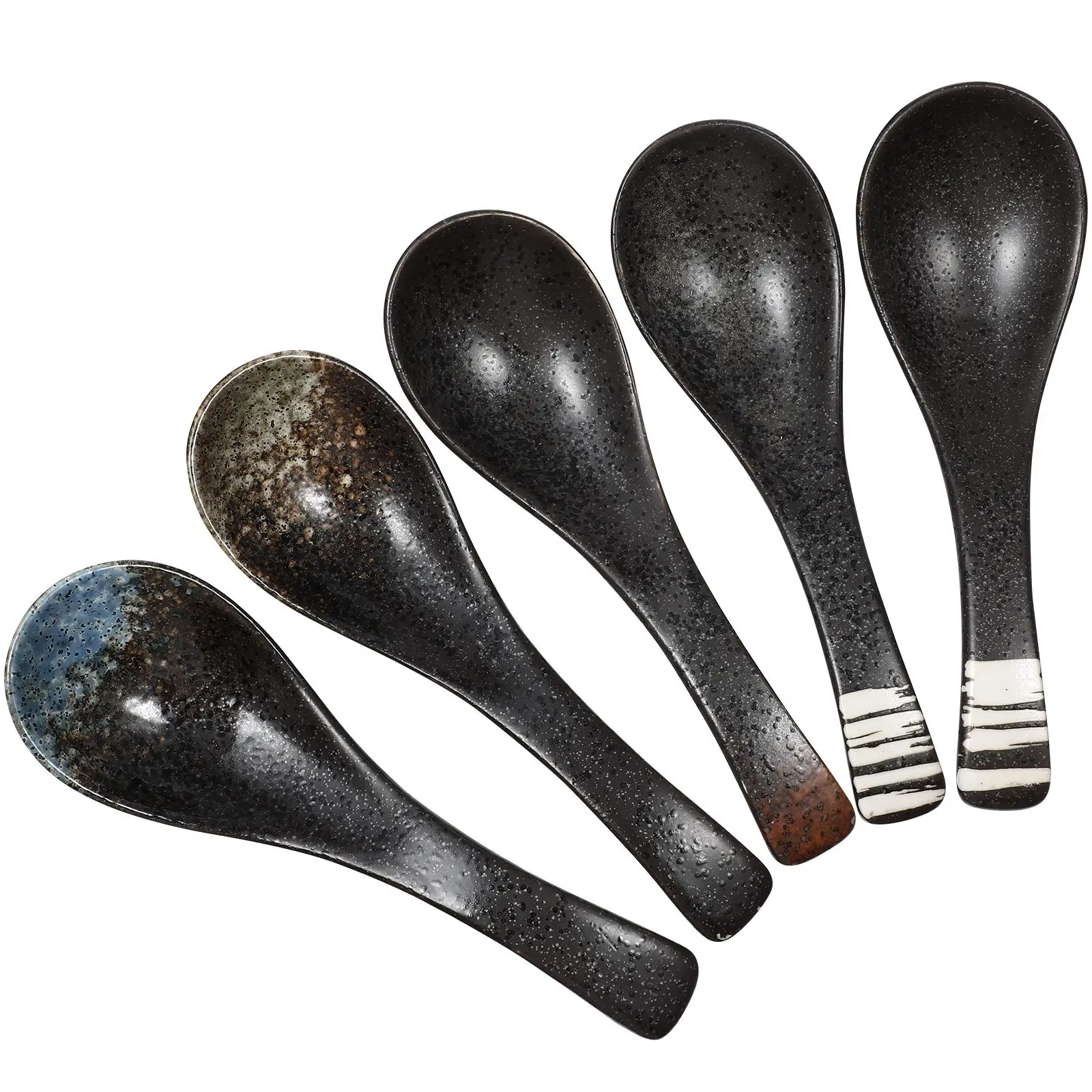 5 Pcs Ceramic Spoon Comfortable Japanese Soup Korean Noodle Rice Spoons Ceramics Hot Vintage
5 Pcs Ceramic Spoon Comfortable Japanese Soup Korean Noodle Rice Spoons Ceramics Hot Vintage