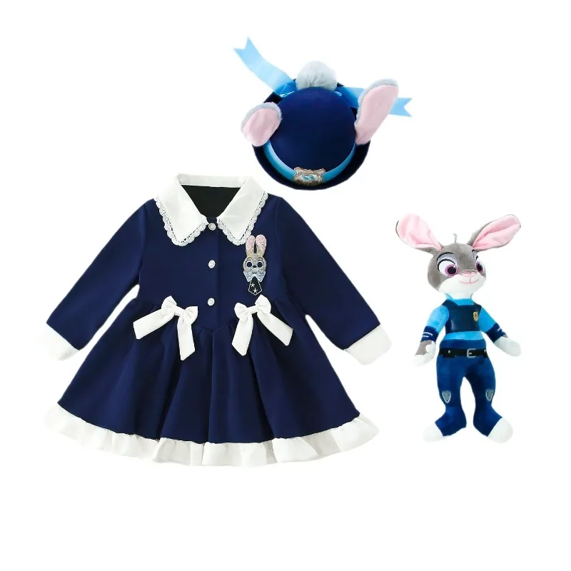 2026 Spring Autumn Cartoon Rabbit Police Officer Dress Set Fashionable Two-Piece Soft Long Sleeve Princess Style Dress for Girls
2026 Spring Autumn Cartoon Rabbit Police Officer Dress Set Fashionable Two-Piece Soft Long Sleeve Princess Style Dress for Girls