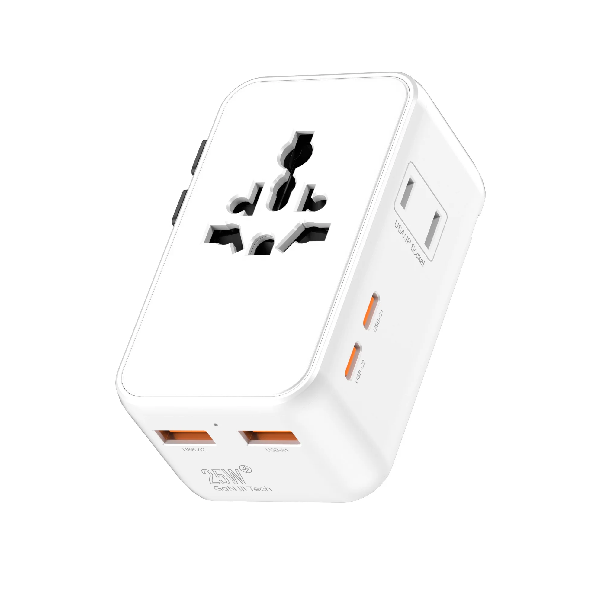 For Ultra-Slim GaN 25W Wall Socket International Worldwide Plug Adaptor Universal Travel Charger Adapter
For Ultra-Slim GaN 25W Wall Socket International Worldwide Plug Adaptor Universal Travel Charger Adapter