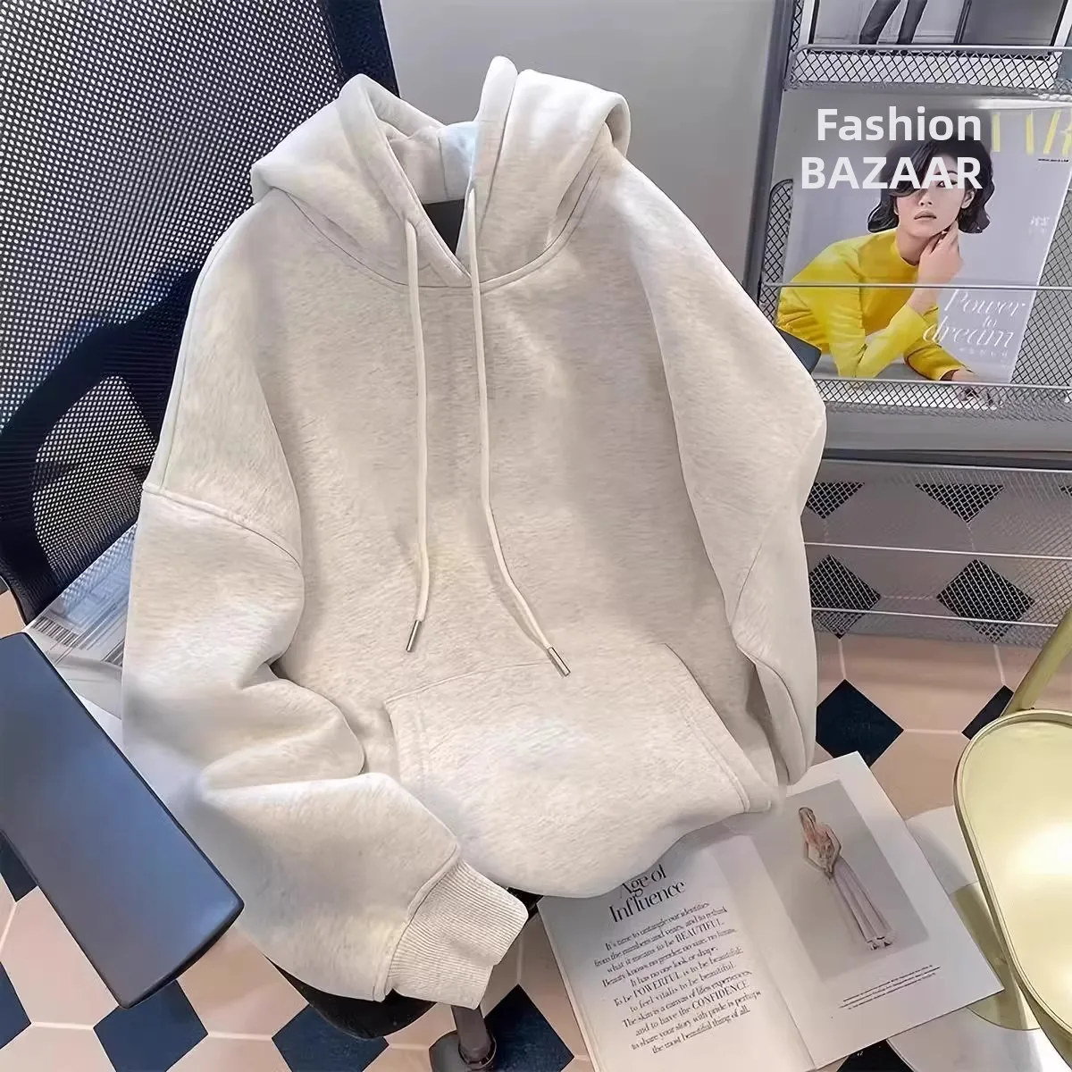 Large Size Hooded Fleece Lined Sweatshirt Unisex Casual Loose Couple Outerwear Basic Color Autumn Winter Polyester Fabric
Large Size Hooded Fleece Lined Sweatshirt Unisex Casual Loose Couple Outerwear Basic Color Autumn Winter Polyester Fabric