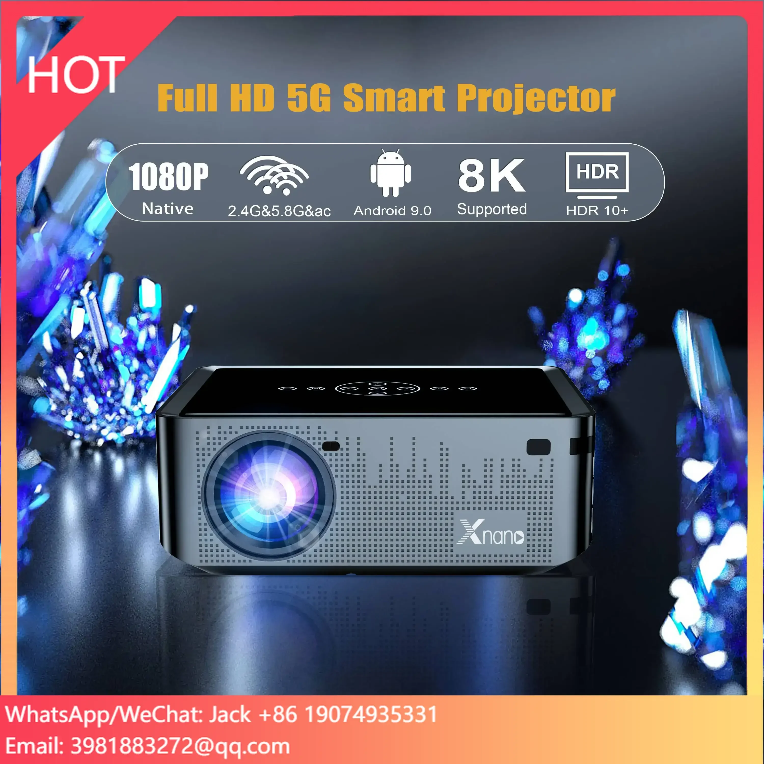 YDH-X1PRO 8K Projector 900 Lumens Android 120 Inch BT5.0 Wifi 6 Voice Remote Control Auto Focus Indoor Portable Projector 8K
YDH-X1PRO 8K Projector 900 Lumens Android 120 Inch BT5.0 Wifi 6 Voice Remote Control Auto Focus Indoor Portable Projector 8K