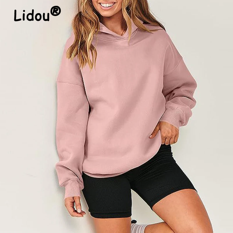 New Autumn Winter Women Clothing Casual Streetwear Oversized Hooded Sweatshirts Trendy Simple Solid Long Sleeve Pullover Hoodies
New Autumn Winter Women Clothing Casual Streetwear Oversized Hooded Sweatshirts Trendy Simple Solid Long Sleeve Pullover Hoodies
