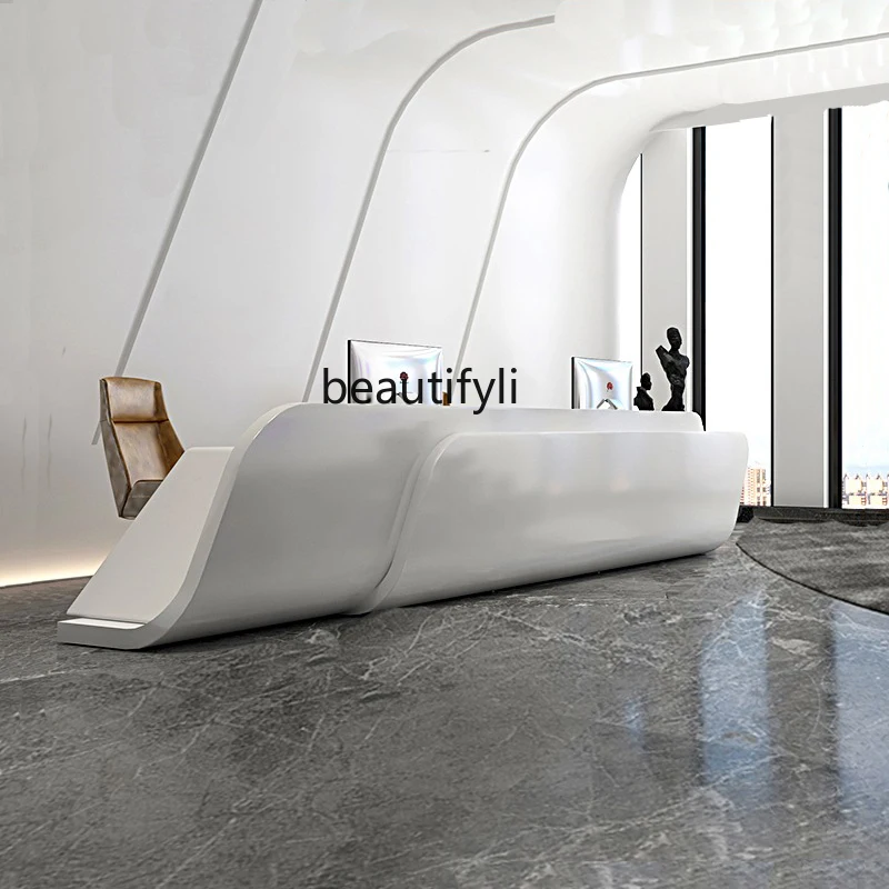 Cashier Counter Modern Minimalist Bar Counter Commercial Beauty Salon Front Desk Reception
Cashier Counter Modern Minimalist Bar Counter Commercial Beauty Salon Front Desk Reception