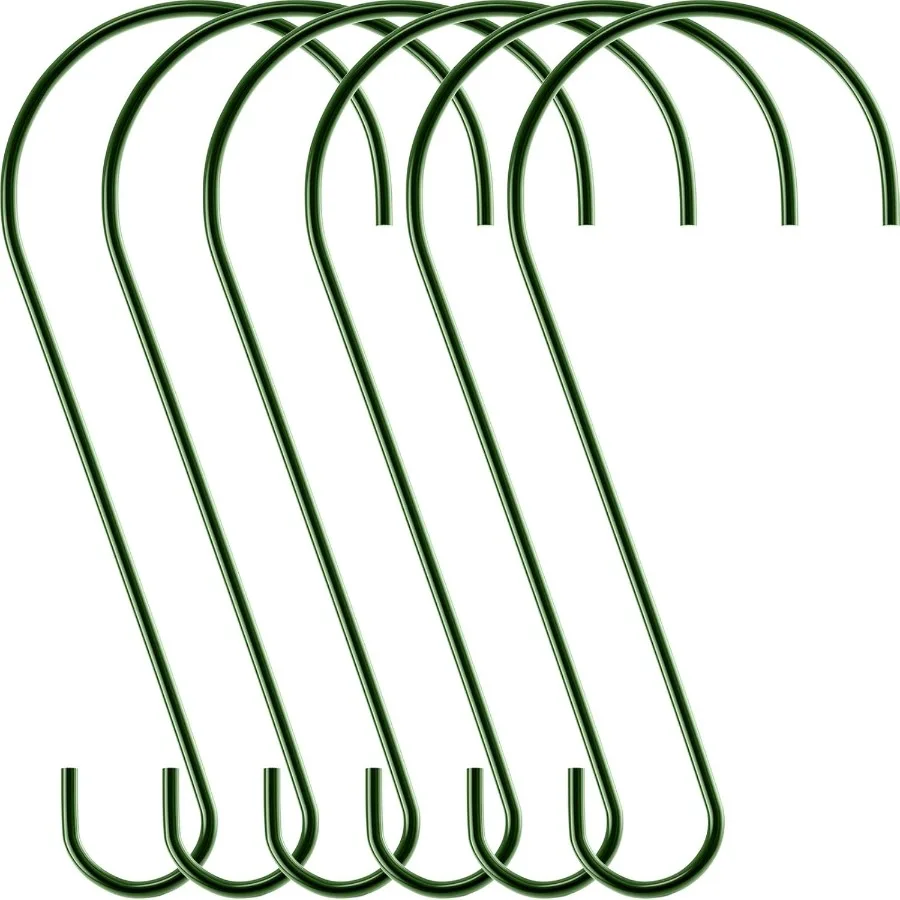 6 Pieces Heavy Duty Big S Hooks Bird Feeder Garden Rustproof Stainless Steel Hook for Tree Branch Kitchen Bird House Plants Bas
6 Pieces Heavy Duty Big S Hooks Bird Feeder Garden Rustproof Stainless Steel Hook for Tree Branch Kitchen Bird House Plants Bas