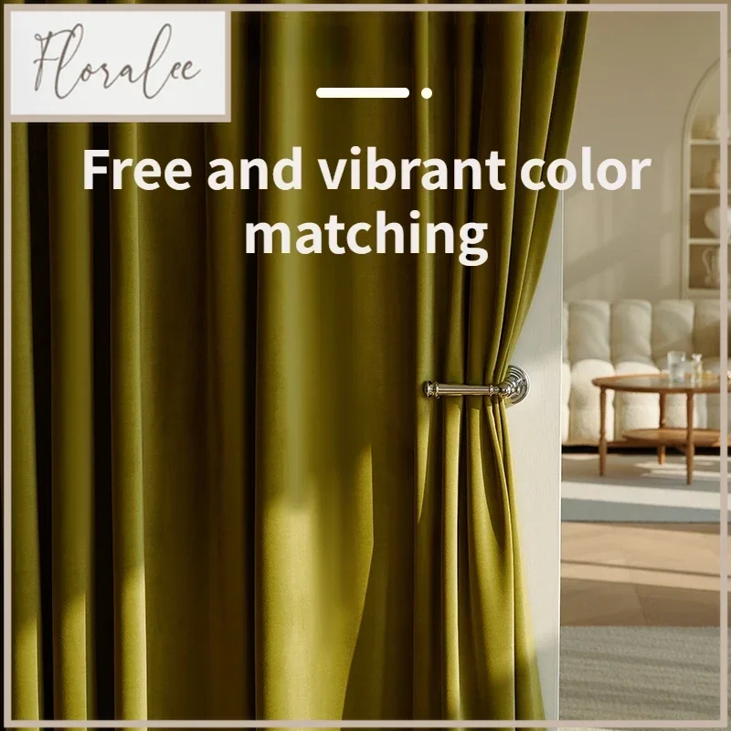 Luxurious Wool Curtains For Bedroom Beautiful Thick Velvet Window Curtains Luxury Elegant Olive Green Curtains Home Decoration
Luxurious Wool Curtains For Bedroom Beautiful Thick Velvet Window Curtains Luxury Elegant Olive Green Curtains Home Decoration