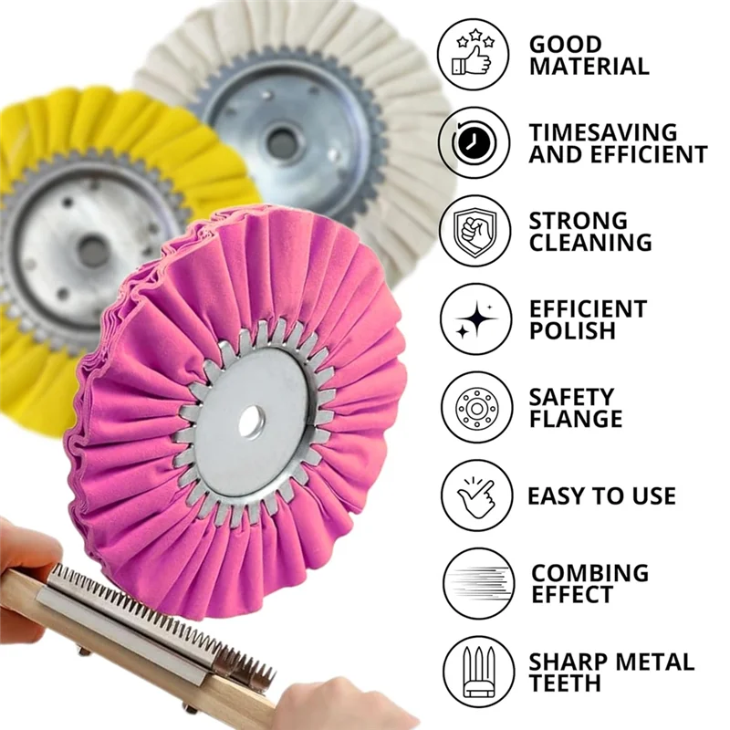 ABFI 7PCS 8 Inch Polishing Kit - Airway Buffing Wheel For Metal Rim Shine Restoration Grinder Compatible Wheel Polisher
ABFI 7PCS 8 Inch Polishing Kit - Airway Buffing Wheel For Metal Rim Shine Restoration Grinder Compatible Wheel Polisher