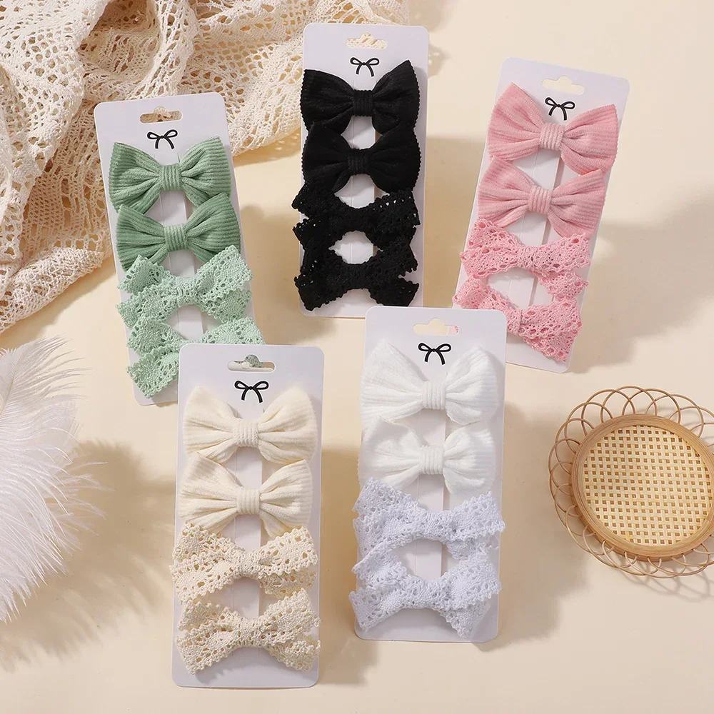 4PCS/Set Solid Color Lace Hair Bows Clips for Girls Lovely Handmade Bowknot Barrettes Hairpins Headwear Kids Hair Accessories
4PCS/Set Solid Color Lace Hair Bows Clips for Girls Lovely Handmade Bowknot Barrettes Hairpins Headwear Kids Hair Accessories