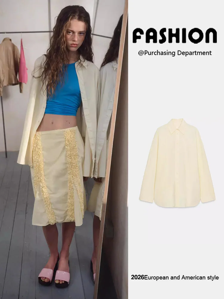 Spring New Arrival Women's Casual Loose Long Sleeve Turn-down Collar Silk Shirt Versatile Fashionable Ladies' Premium Short Coat
Spring New Arrival Women's Casual Loose Long Sleeve Turn-down Collar Silk Shirt Versatile Fashionable Ladies' Premium Short Coat