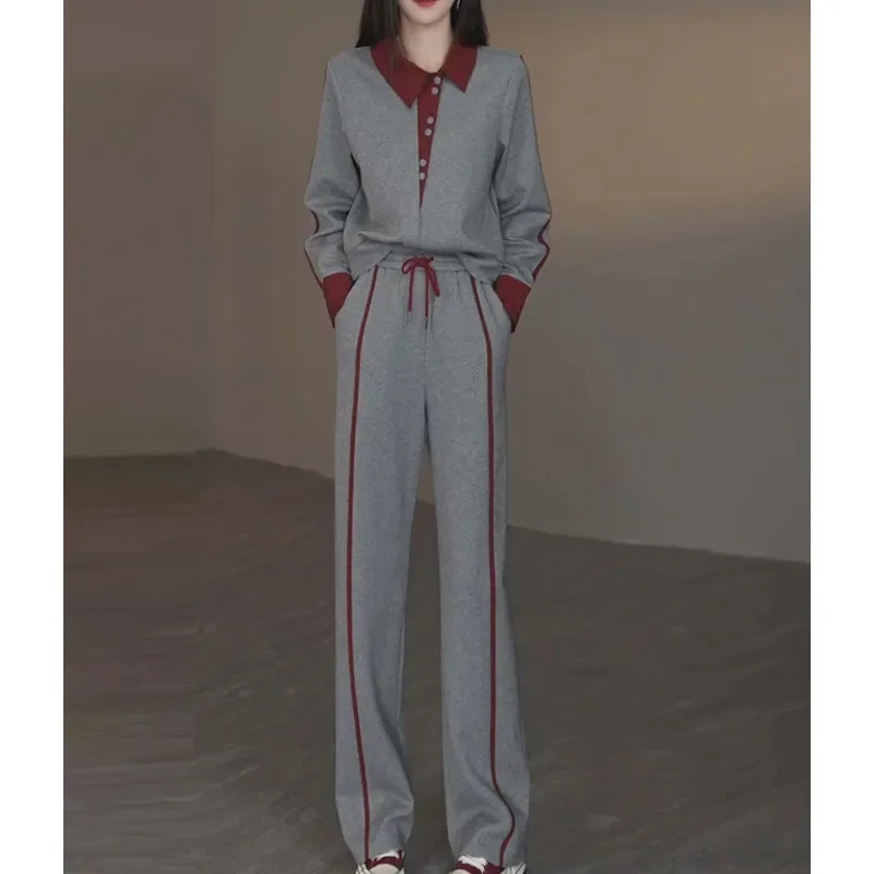 Spring Women Leisure High Waist Outfit Korean Ladies Color Block Straight Pants 2PCS 2025 Femme Large Size 5XL Two Piece Set
Spring Women Leisure High Waist Outfit Korean Ladies Color Block Straight Pants 2PCS 2025 Femme Large Size 5XL Two Piece Set