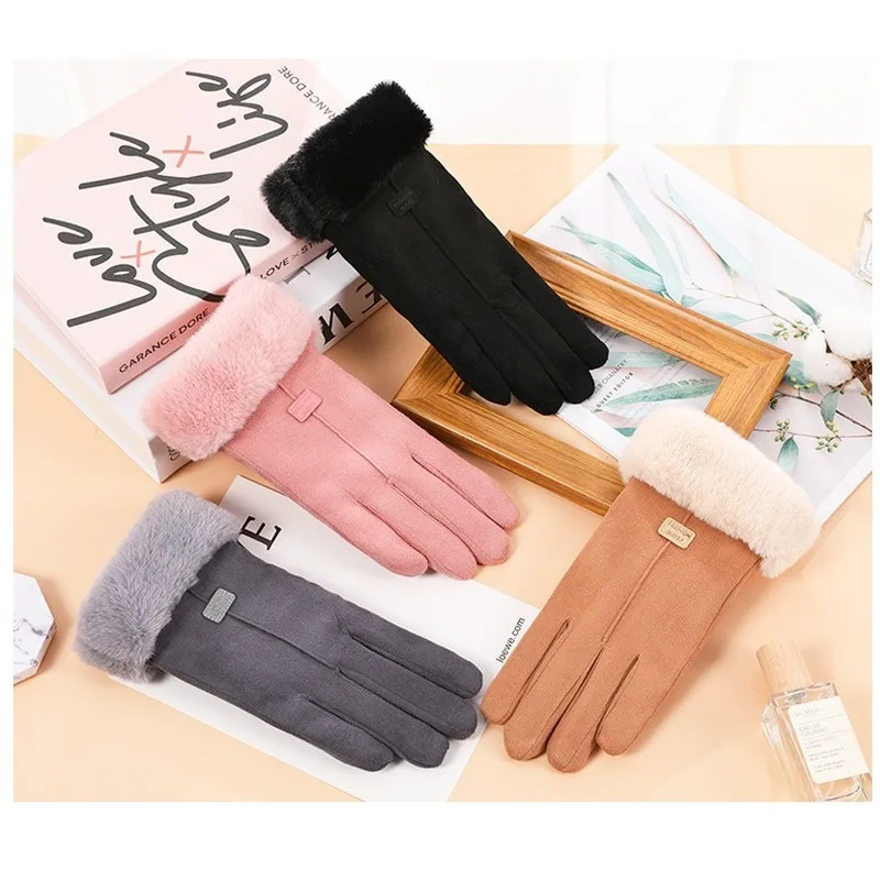Women's Suede Gloves - Thermal Lined Winter Cycling Gloves with Windproof Design (Coldproof Thickened for Bike Riding)
Women's Suede Gloves - Thermal Lined Winter Cycling Gloves with Windproof Design (Coldproof Thickened for Bike Riding)
