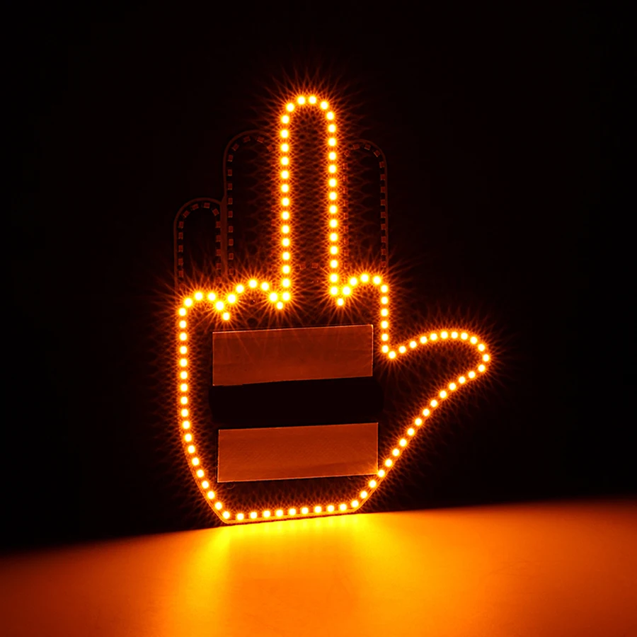 High Quality LED Amber Middle Finger Warning Brake Light for Auto Car SUV Interior Rear Windshield - Available in Three Models
High Quality LED Amber Middle Finger Warning Brake Light for Auto Car SUV Interior Rear Windshield - Available in Three Models