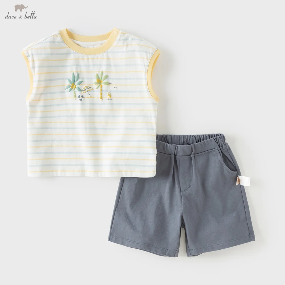 Dave Bella Boys Summer Suit Stripes Sleeveless Vest T-shirt Casual Shorts Children Two-Piece Set Fashion Clothing Set DB2261683
Dave Bella Boys Summer Suit Stripes Sleeveless Vest T-shirt Casual Shorts Children Two-Piece Set Fashion Clothing Set DB2261683