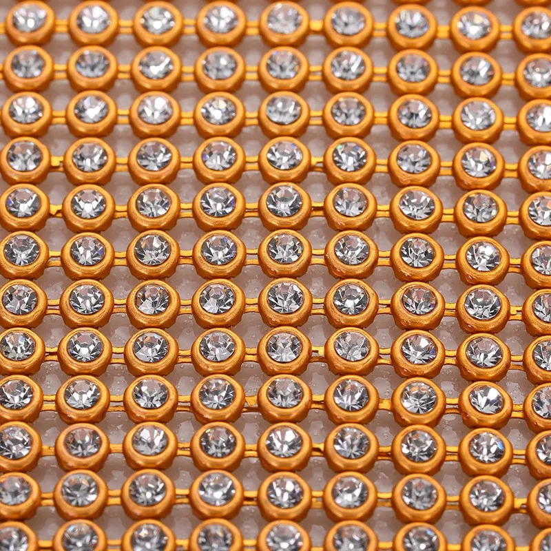 Сетчатый лист со стразами, блестящая стеклянная ткань, золото/серебро, алюминиевая сетка, стразы, аппликация для DIY, ювелирные изделия для свадебного платья