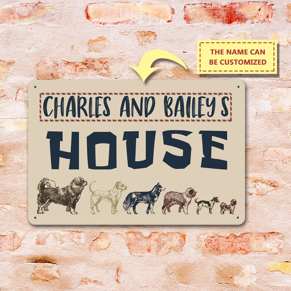 1pc puppy house creative Customized name Iron Wall Signs Metal Wall Plaque For Home Decor
1pc puppy house creative Customized name Iron Wall Signs Metal Wall Plaque For Home Decor