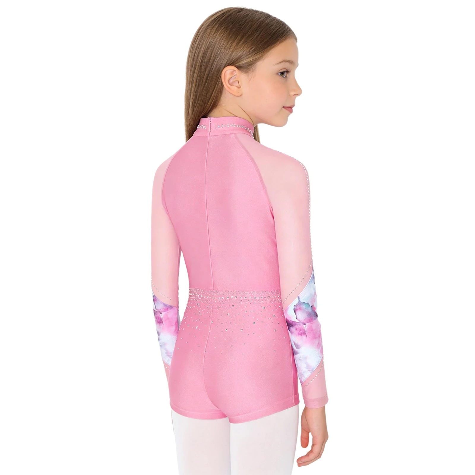 Kids Girls Rhinestones Ballet Dance Gymnastics Leotard Long Sleeve Printed Figure Skating Unitards for Performance Competition
Kids Girls Rhinestones Ballet Dance Gymnastics Leotard Long Sleeve Printed Figure Skating Unitards for Performance Competition