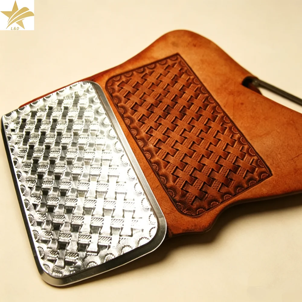 3D Woven Pattern Leather Embossing Stamp Tool, Aluminum Alloy Embossing Vegetable-tanned Leather Pressing Material
3D Woven Pattern Leather Embossing Stamp Tool, Aluminum Alloy Embossing Vegetable-tanned Leather Pressing Material