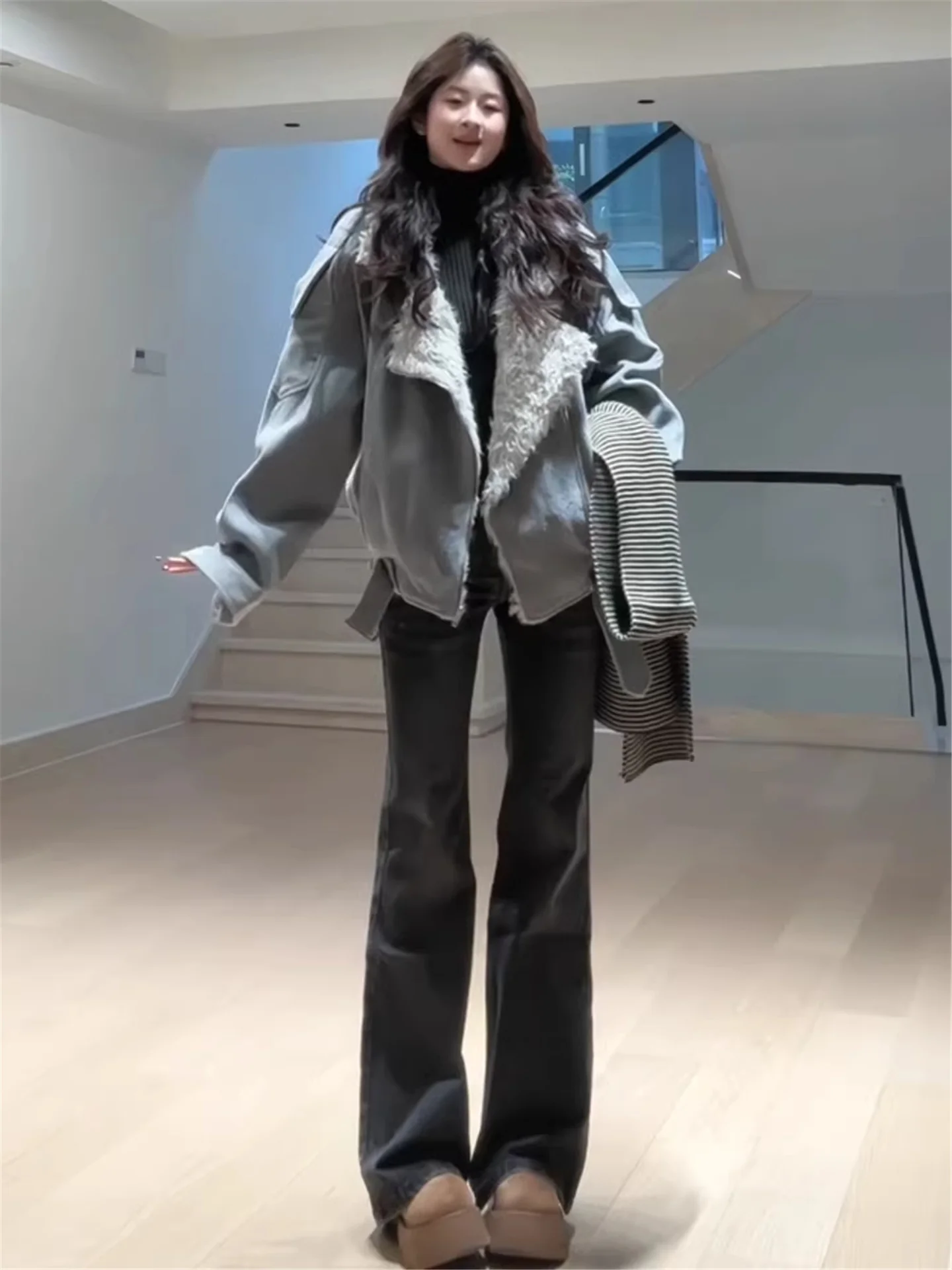 Retro Bamboo Knot Pattern Low Waist Flared Denim Jeans Women's Loose Slimming Non-Matching Legging Tall Extended Floor-Length...
Retro Bamboo Knot Pattern Low Waist Flared Denim Jeans Women's Loose Slimming Non-Matching Legging Tall Extended Floor-Length...