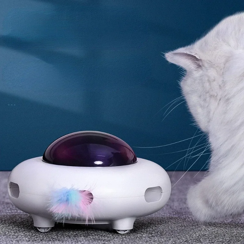 Cat Toy Smart Teaser UFO Pet Turntable Catching Training toys USB Charging Cat Teaser Replaceable Feather Interactive Auto
Cat Toy Smart Teaser UFO Pet Turntable Catching Training toys USB Charging Cat Teaser Replaceable Feather Interactive Auto