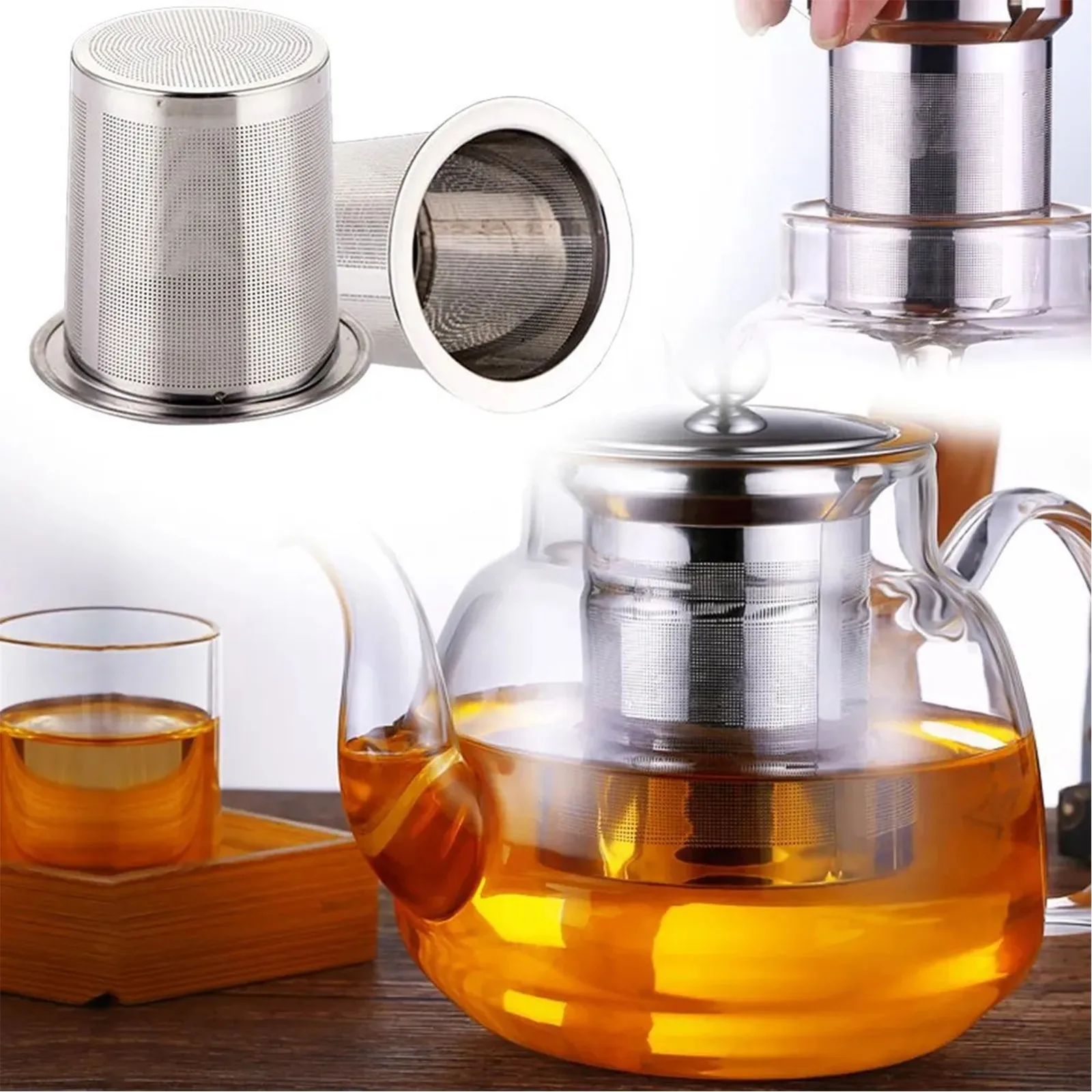304 Stainless Steel Tea Strainer Leaf Spice Herbal Teapot Reusable Mesh Filter Home Kitchen Accessories Tea Dregs Filter
304 Stainless Steel Tea Strainer Leaf Spice Herbal Teapot Reusable Mesh Filter Home Kitchen Accessories Tea Dregs Filter