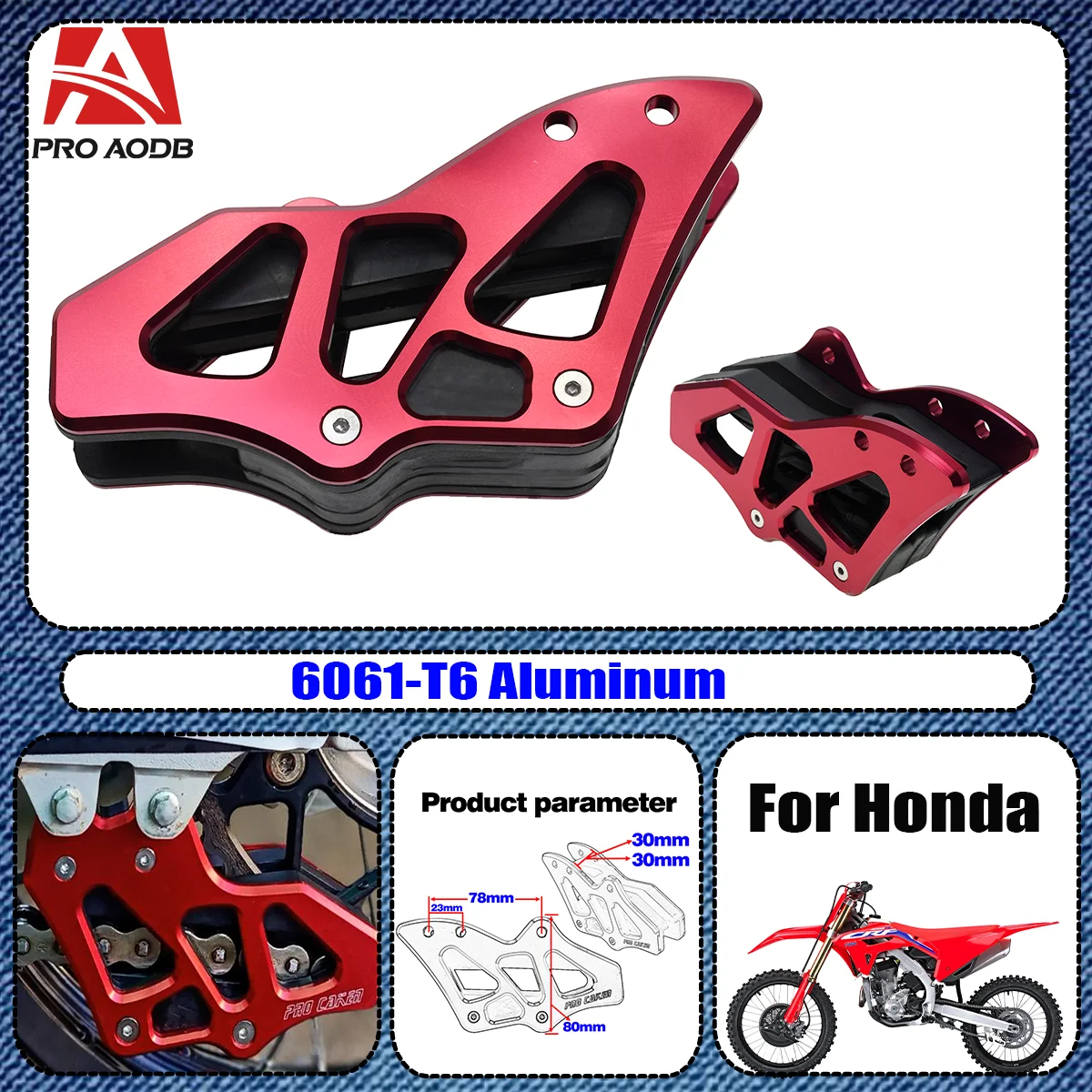 For Honda Motorcycle CNC Plastic Chain Guide Guard CR 125 250 CRF125F 230F 250X 450X 250R 450R 250RX 450RX 450L Universal Parts
For Honda Motorcycle CNC Plastic Chain Guide Guard CR 125 250 CRF125F 230F 250X 450X 250R 450R 250RX 450RX 450L Universal Parts
