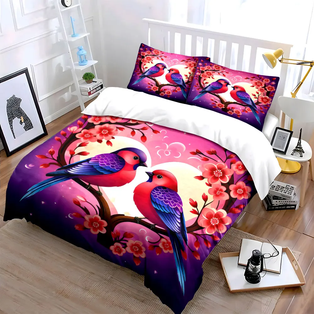 "Romantic Bird-Themed Decorative Set" Exquisite three-piece bedding set gift for kids and adults
"Romantic Bird-Themed Decorative Set" Exquisite three-piece bedding set gift for kids and adults