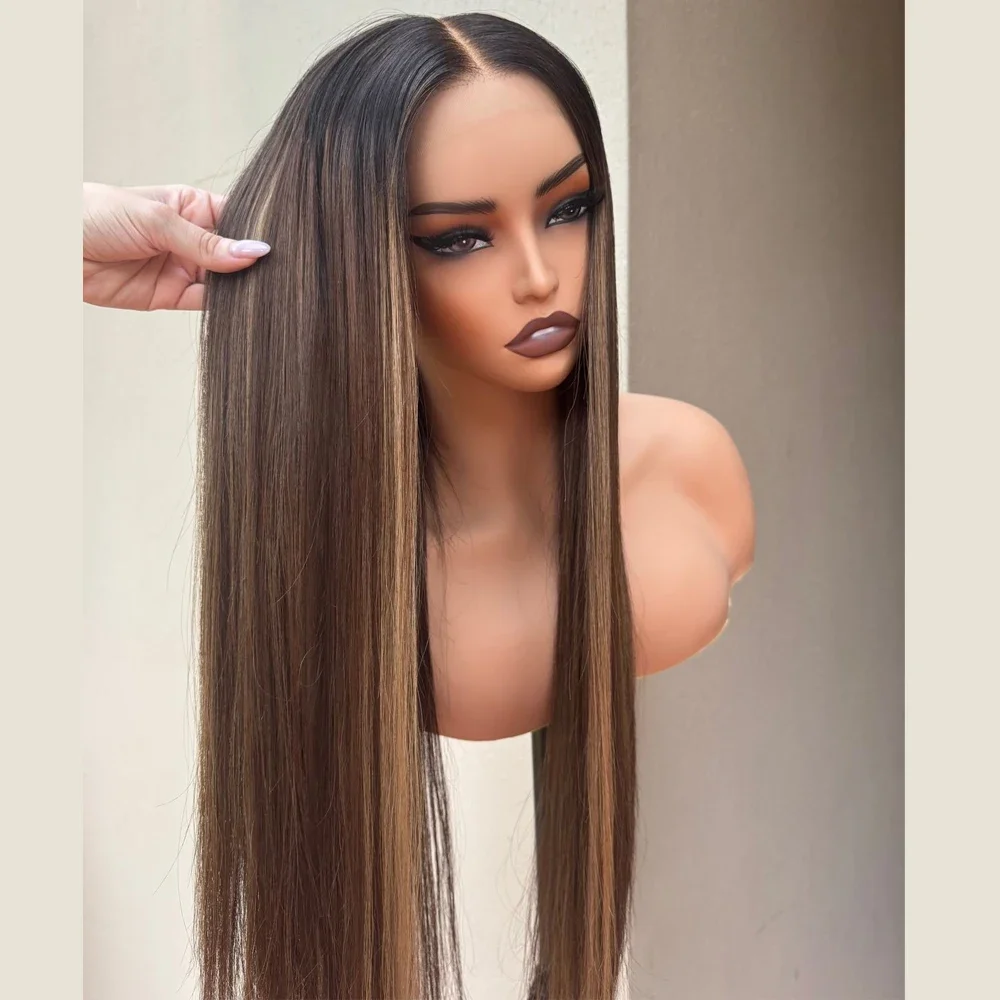 Highlight Brown Glueless Soft Long straight 5x5 Silk Base Jewish Human Hair With BabyHair HD Lace European Hair Preplucked
Highlight Brown Glueless Soft Long straight 5x5 Silk Base Jewish Human Hair With BabyHair HD Lace European Hair Preplucked