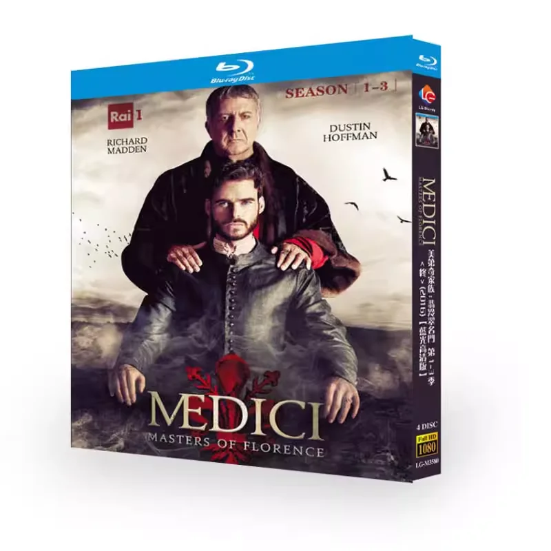 BD Blu-ray High-Definition US TV Series Medici: Masters of Florence Seasons 1–3 4-Disc Box Set
BD Blu-ray High-Definition US TV Series Medici: Masters of Florence Seasons 1–3 4-Disc Box Set