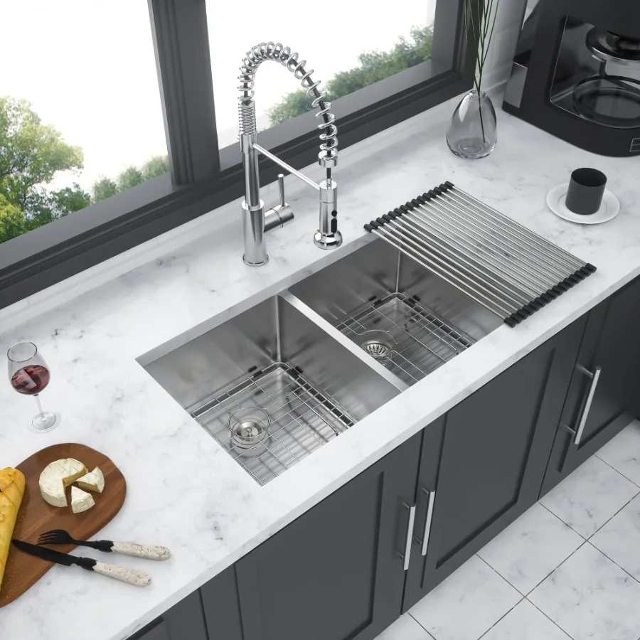 Раковина с двойной чашей 50 50 Undermount 28x19 Кухонная мойка с двойной чашей 16 калибра с двумя раковинами 10 глубоких
Раковина с двойной чашей 50 50 Undermount 28x19 Кухонная мойка с двойной чашей 16 калибра с двумя раковинами 10 глубоких